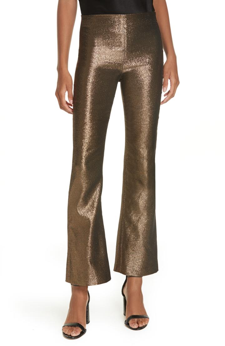 Women's Alice + Olivia Kylyn High Waist Flare Leg Crop Pants - Black