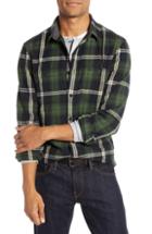Men's 1901 Regular Fit Workwear Plaid Flannel Shirt, Size - Green