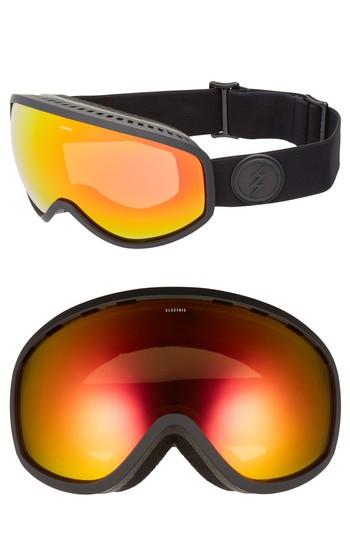 Women's Electric Masher Snow Goggles - Matte Black/ Red Chrome
