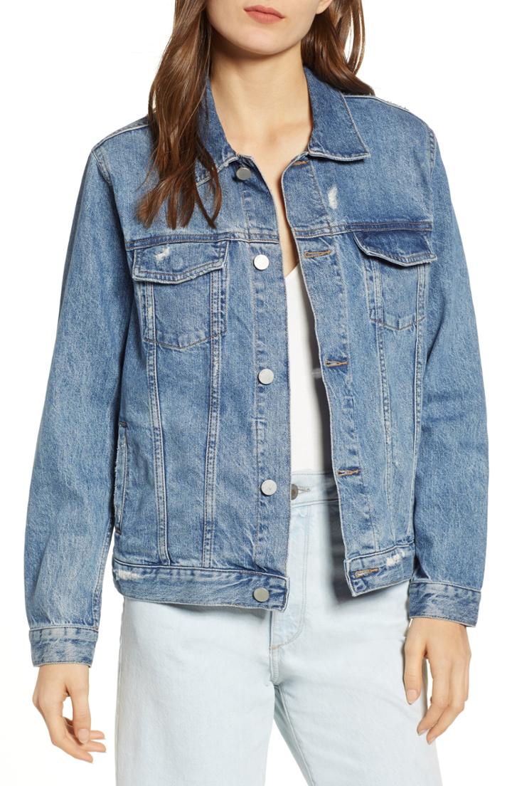 Women's Dl1961 Clyde Classic Denim Trucker Jacket - Blue