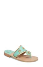 Women's Jack Rogers Hollis Flat Sandal M - Blue/green
