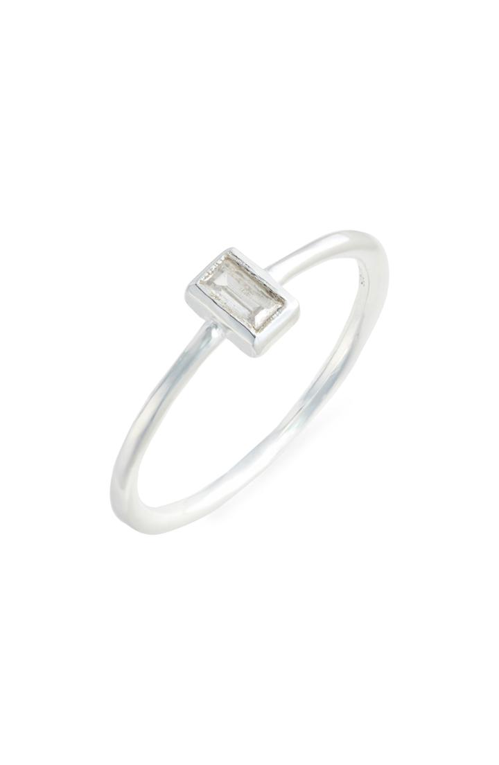 Women's Argento Vivo Rectangular Solitaire Ring