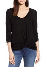 Women's Michael Stars Knot Hem Top, Size - Black