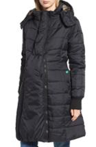 Women's Modern Eternity Madison Quilted 3-in-1 Maternity Puffer Coat With Faux Fur Trim - Black