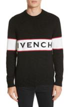 Men's Givenchy Logo Band Wool Sweater - Black