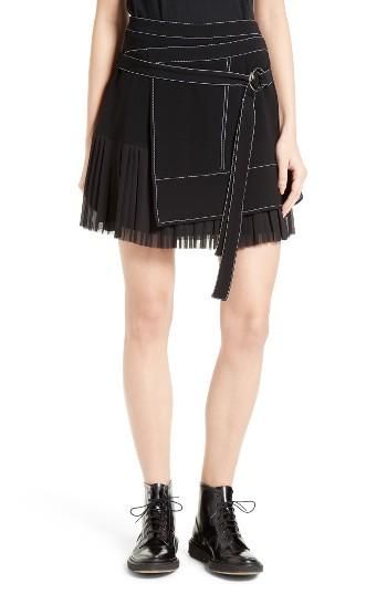 Women's Cinq A Sept Misha Pleated Wrap Style Skirt