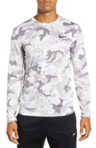 Men's Nike Dry Long Sleeve Camo T-shirt R - White