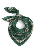 Women's Madewell Silk Bandana, Size - Green