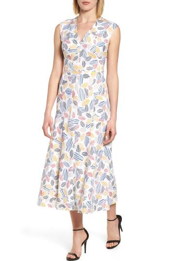 Women's Anne Klein Print Midi Dress - White