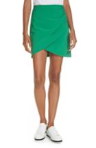 Women's Alice + Olivia Fidela Draped Miniskirt - Green