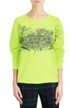 Women's Burberry Sauer Doodle Print Cotton Sweatshirt - Yellow