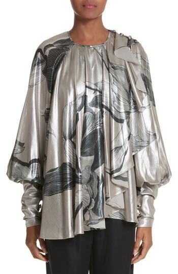 Women's Rubin Singer Iris Satin Silk Blend Drape Top