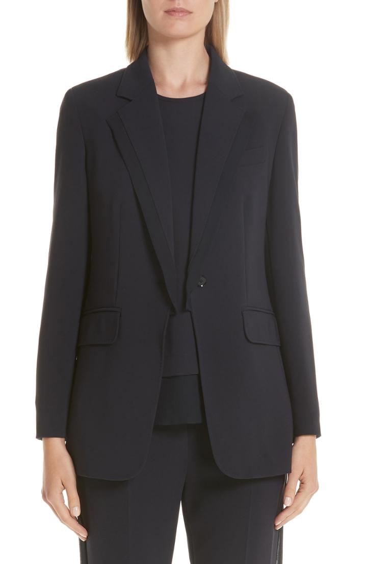 Women's Max Mara Tirsi Single Button Jacket - Blue