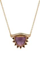 Women's Conges 'i Purify What I See' Small Amethyst Third Eye Necklace