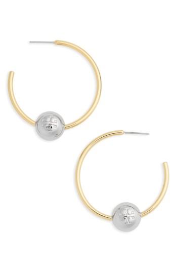 Women's Tory Burch Logo Hoop Earrings