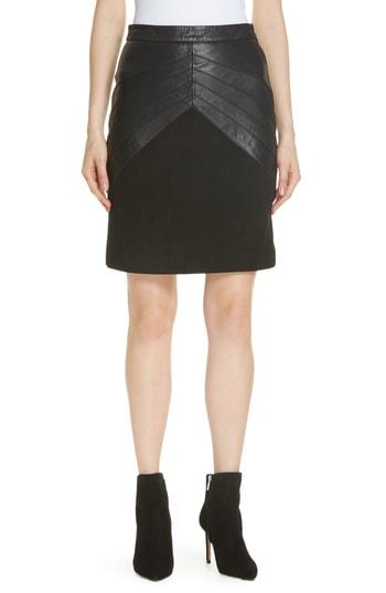 Women's Ba & Sh Siracuse Leather Pencil Skirt - Black