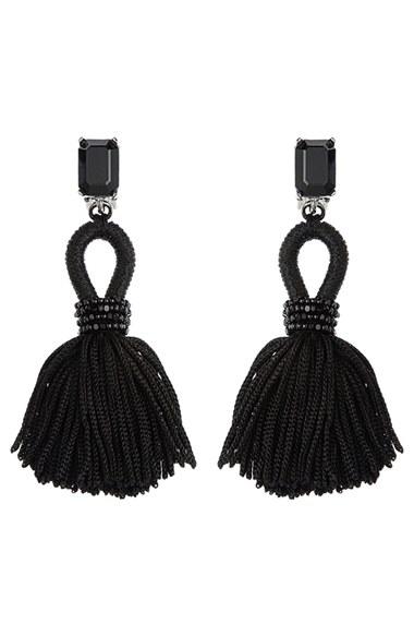 Women's Oscar De La Renta Silk Tassel Drop Earrings