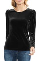 Women's Vince Camuto Puff Shoulder Velvet Top - Black