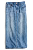 Women's Madewell Denim Midi Skirt - Blue
