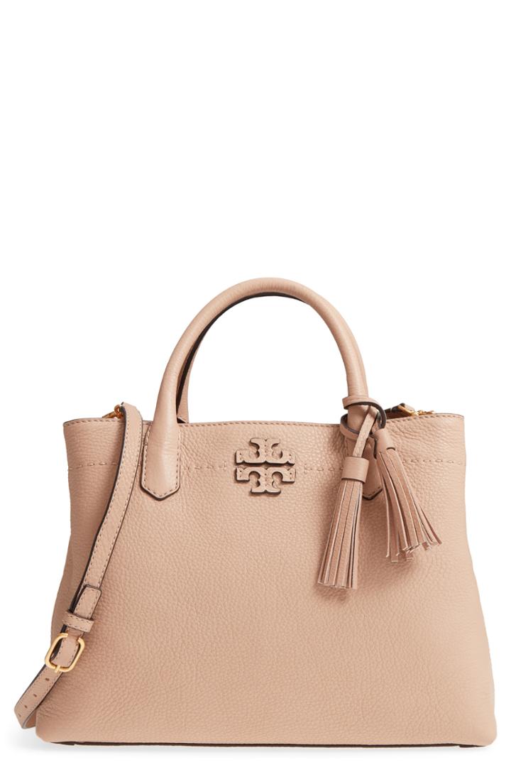 Tory Burch Mcgraw Triple Compartment Satchel - Brown