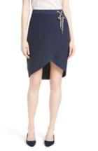 Women's Ted Baker London Yooy Crossover Front Skirt - Blue