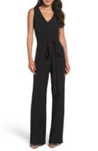 Women's Vince Camuto Tie Front Wide Leg Jumpsuit - Black