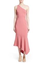 Women's Cinq A Sept Dulcina One-shoulder Flounce Hem Dress - Pink