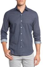 Men's Culturata Trim Fit Abstract Print Sport Shirt, Size - Blue