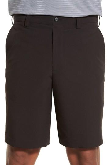 Men's Cutter & Buck Bainbridge Drytec Flat Front Shorts - Black