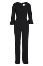 Women's Charles Henry Flare Cuff Jumpsuit - Black