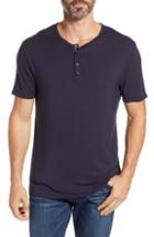 Men's Stone Rose Short Sleeve Stretch Modal Henley (xs) - Blue