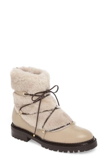 Women's Jimmy Choo Darcie Genuine Shearling Boot Us / 35eu - Beige