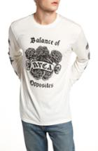 Men's Rvca Rose Long Sleeve Graphic T-shirt, Size - White