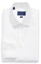 Men's David Donahue Trim Fit Solid Dress Shirt .5 - 32/33 - White
