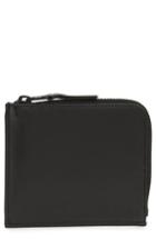 Men's Comme Des Garcons Very Black Leather Line Wallet - Black