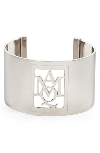 Women's Alexander Mcqueen Silver Insignia Cuff