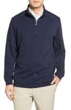 Men's Cutter & Buck Bayview Quarter Zip Pullover, Size - Blue