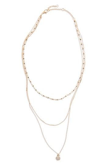 Women's Bp. Pave Pendant Triple Layer Necklace