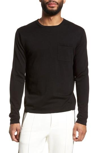 Men's Vince Long Sleeve Pocket T-shirt - Black