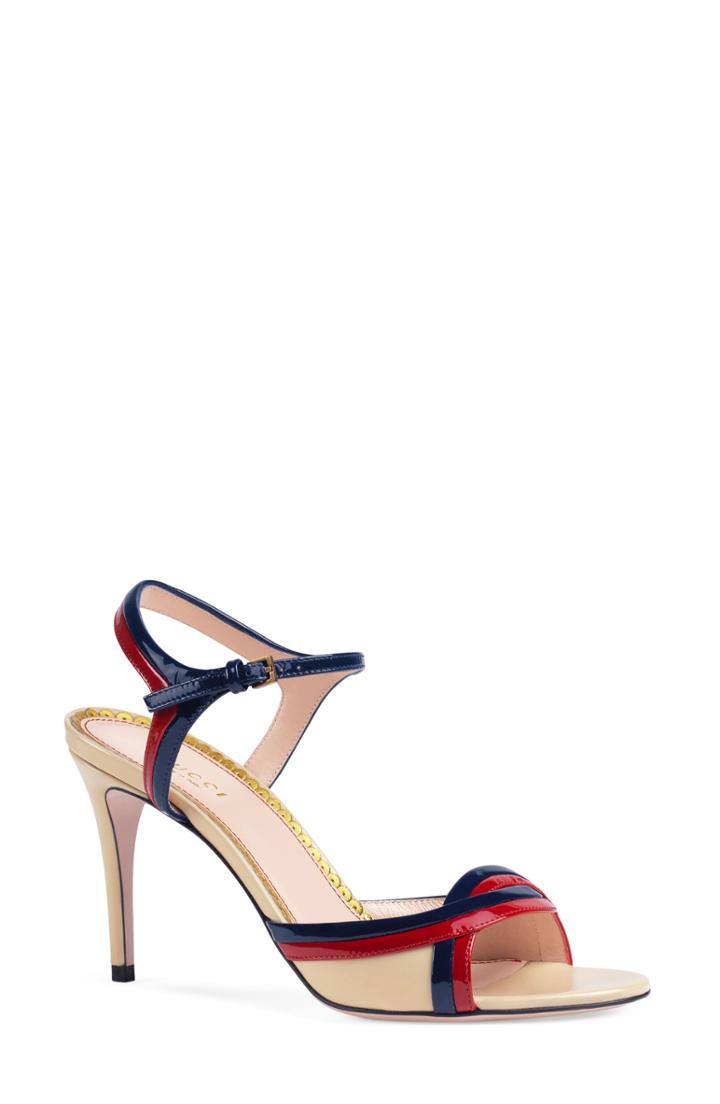 Women's Gucci Millie Ankle Strap Sandal Us / 39eu - Beige