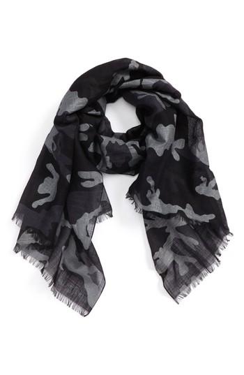 Men's Valentino Camo Scarf, Size - Grey