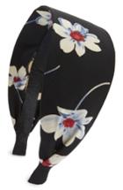 Cara Flower Print Headband, Size - Black