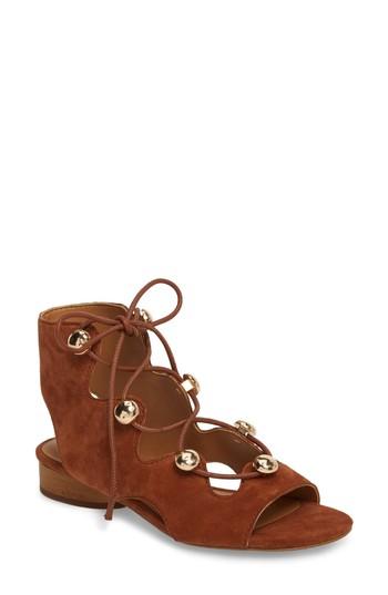 Women's Rebecca Minkoff Kyla Ghillie Sandal M - Brown