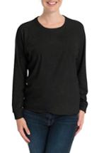 Women's Bun Maternity Asymmetric Maternity/nursing Hoodie - Black