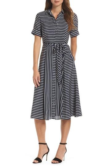 Women's J.crew Silk Shirtdress - Blue