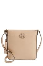 Tory Burch Mcgraw Leather Crossbody Tote - Pink