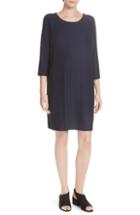 Women's Eileen Fisher Scoop Neck Knee Length Shift Dress - Purple