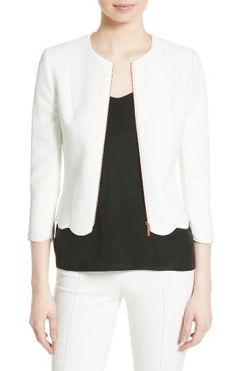 Women's Ted Baker London Heraly Crop Jacket - Ivory