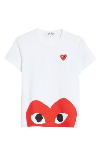 Women's Comme Des Garcons Play Graphic Tee