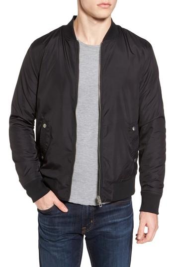 Men's Boss Orange Ztraight Reversible Bomber Jacket, Size - Black